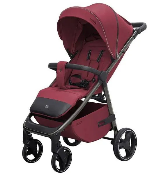 Carrello Bravo Plus Schwarz Chrom Kinderwagen Persisch Rot