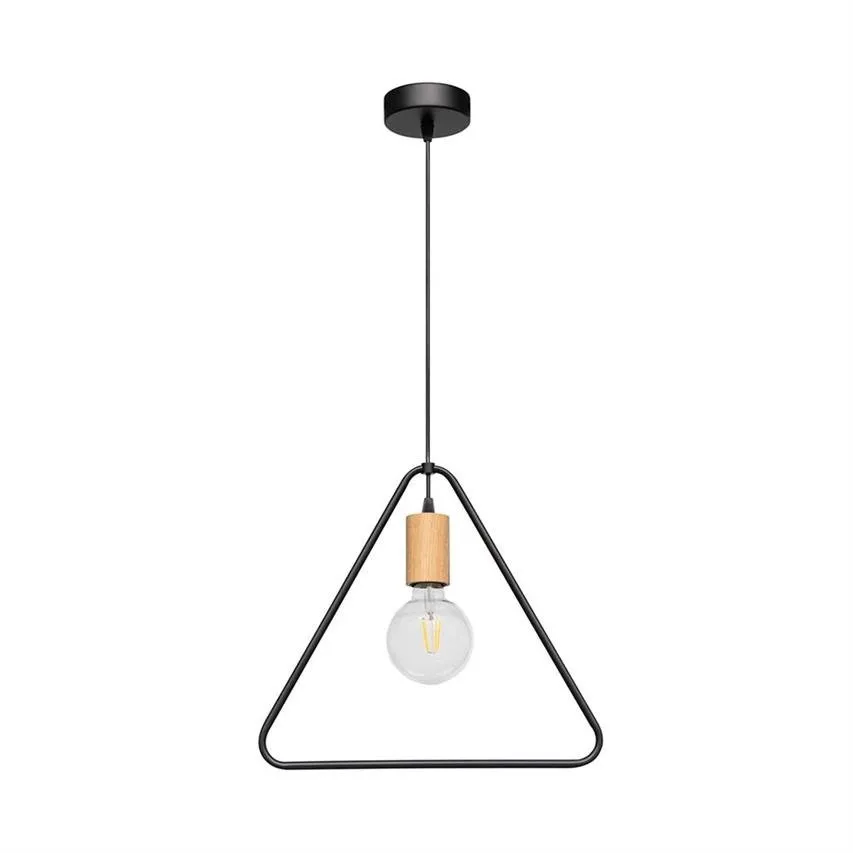 Carsten Wood Pendelleuchte 1xE27 Max.60W Eiche Geölt /Schwarz Spot Light 1652174