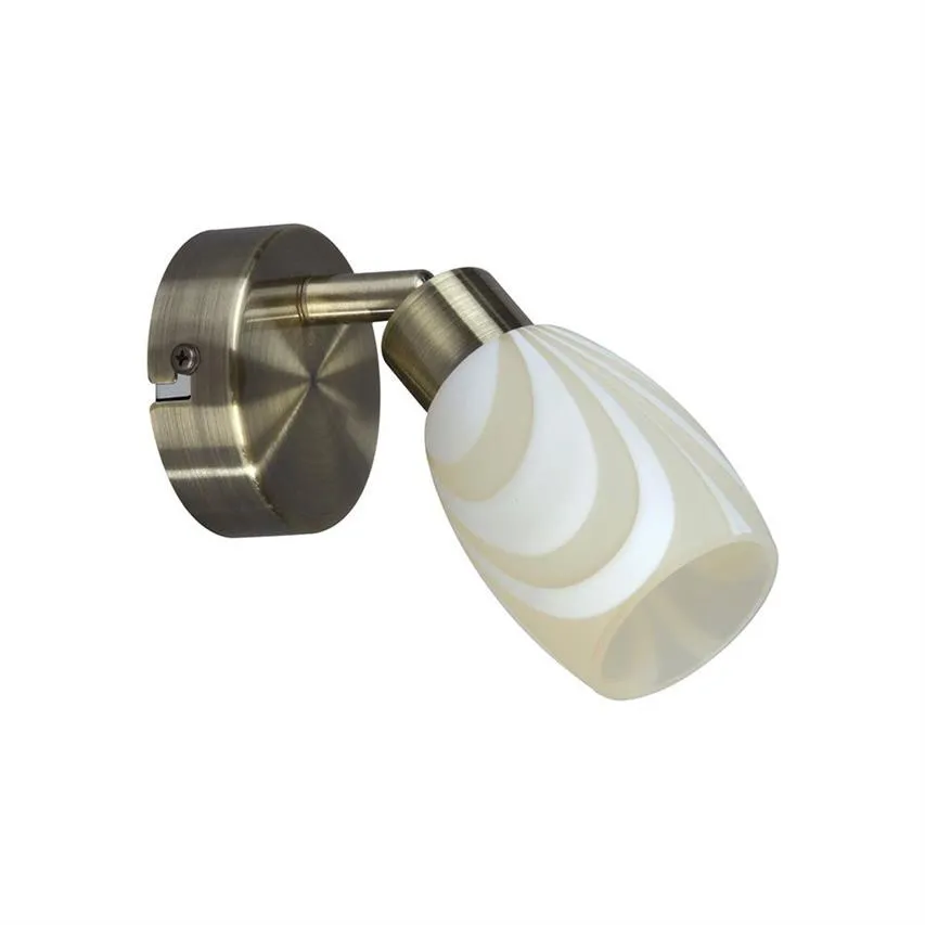 Clea Wandlampe incl. 2xG9 28W Altmessing/Ecru Spot-Light 2213111