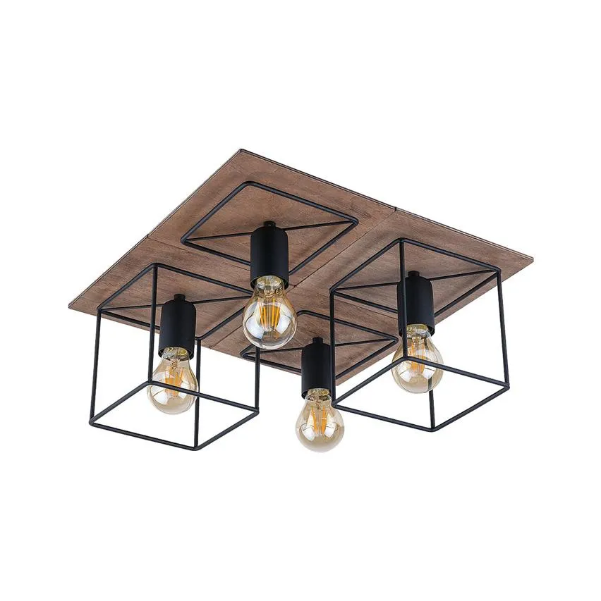 Coba Antique IV E27 Deckenleuchte aus dunklem Holz Nowodvorski 9044