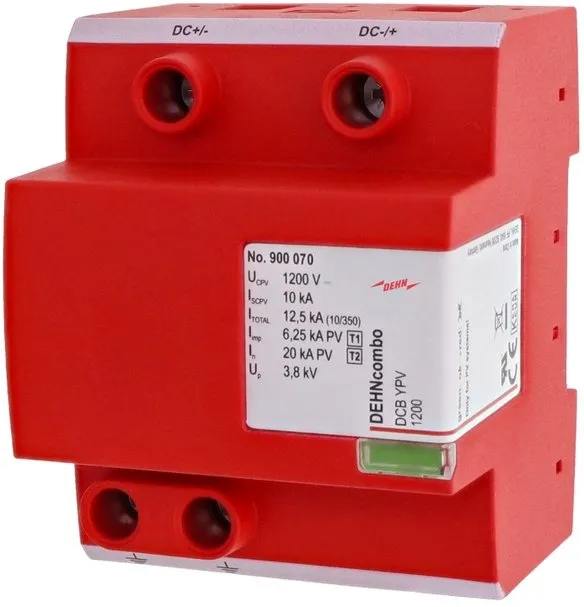 DC-Überspannungs-Ableiter DEHNcombo YPV für PV-Anlagen bis 1200V 4P Typ I+II Dehn