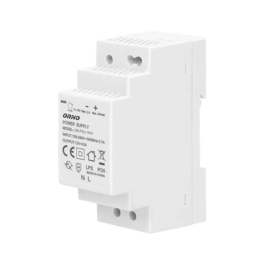 DIN-Schienen-Netzteil 12VDC, 2A, 24W, Breite 2 Module