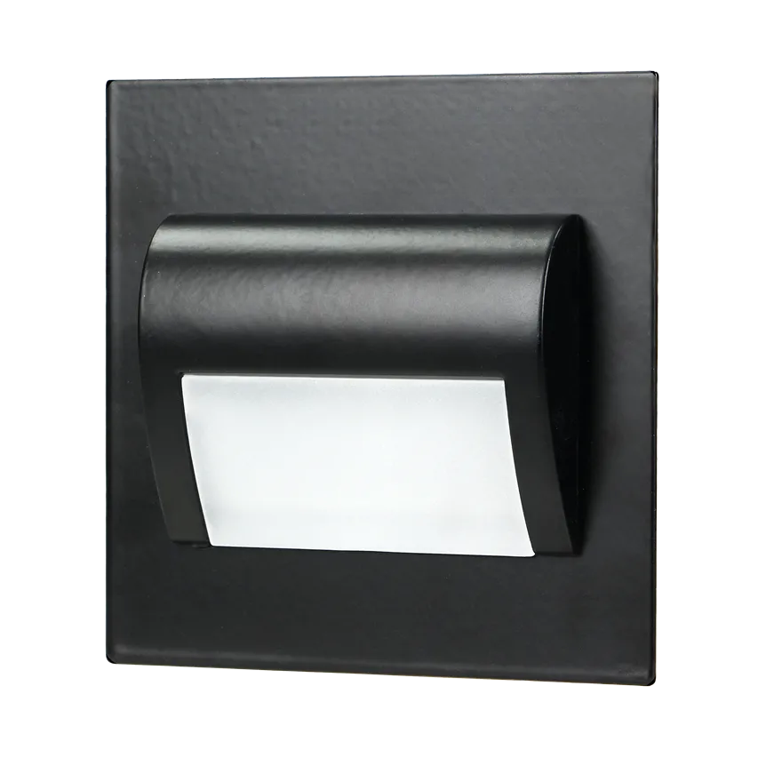 DRACO LED NEW 1,5W, Treppeneinbauleuchte, 12VDC, 30lm, 3000K, schwarz, innovativer Einbau