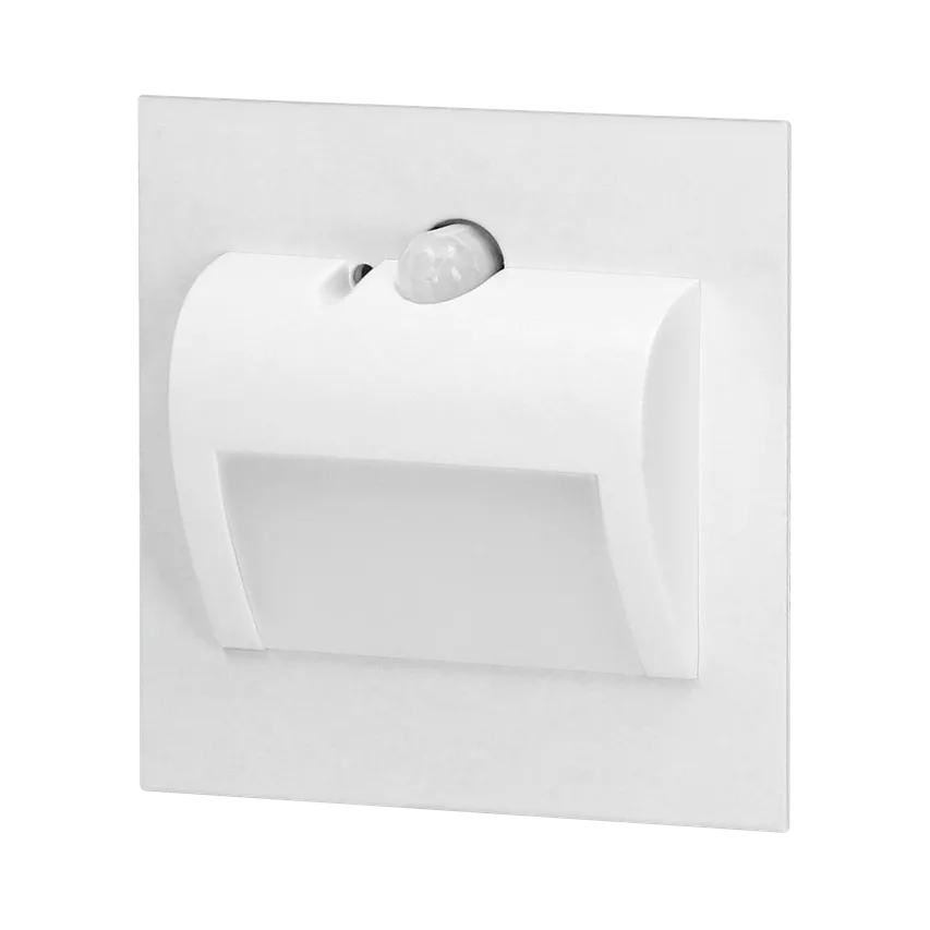 DRACO LED NEW 1,5W, Treppeneinbauleuchte, 12VDC, 30lm, 4000K, weiß, Bewegungs- und Dämmerungssensor