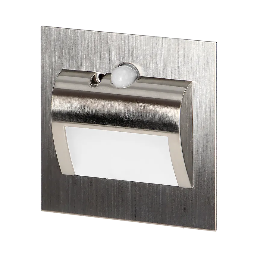 DRACO LED NEW 1,5W, Treppeneinbauleuchte, 12VDC, 30lm, 6000K, satiniert, Bewegungs- und Dämmerungssensor