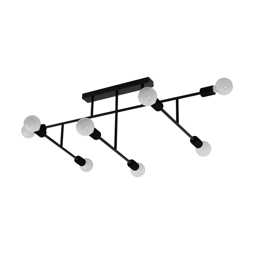 Deckenleuchte BELSIANA schwarz 8x E27 40W 98035 EGLO