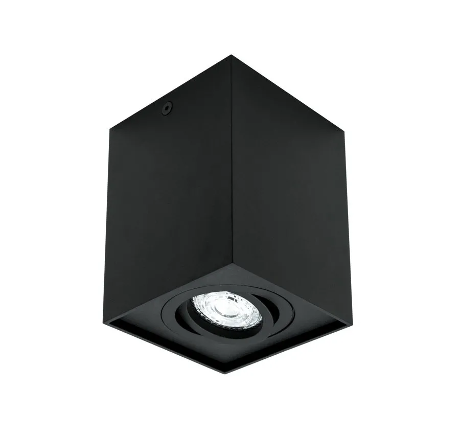 Deckenleuchte Deckenstrahler 1 schwarz GU10 einstellbar 25° eckig