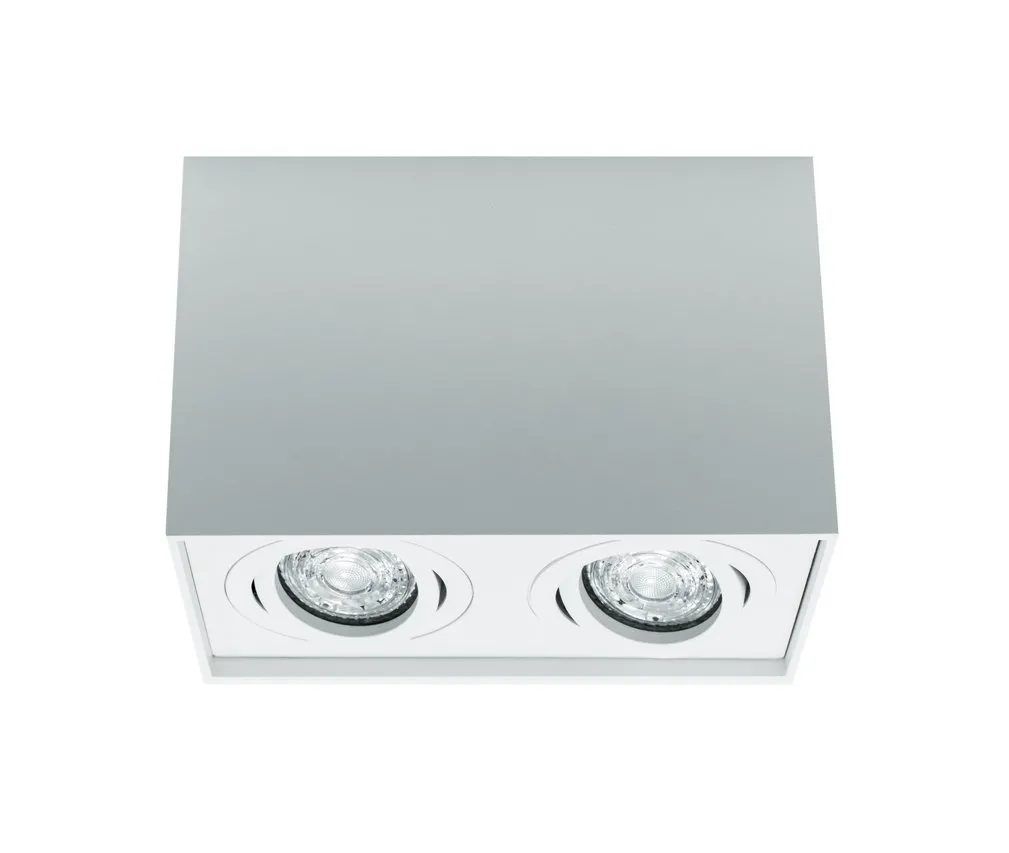 Deckenleuchte Deckenstrahler 2 weiß 2xGU10 einstellbar 25° eckig weiß