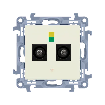 Doppelte Potentialausgleichsdose (Modul) cremefarben Simon 10