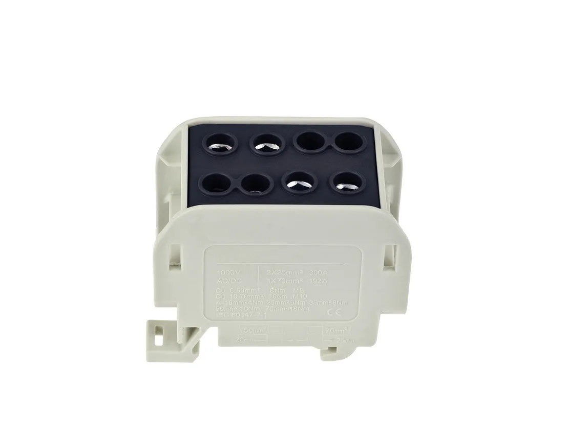 EINZELSTROMVERBINDER ZGX 1x70/2x50 MM2 SCHWARZ (Al/Cu)