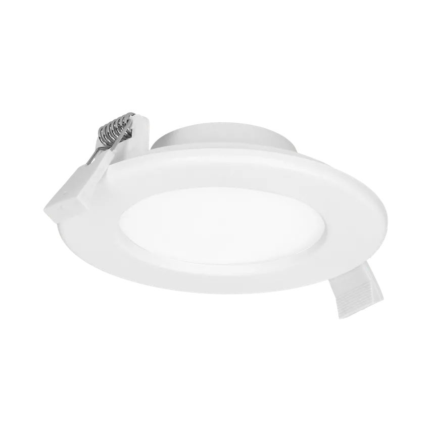 EURUS LED 9W, Downlight, flächenbündig, kreisförmig, 540lm, 4000K, weiß, eingebautes LED-Netzteil