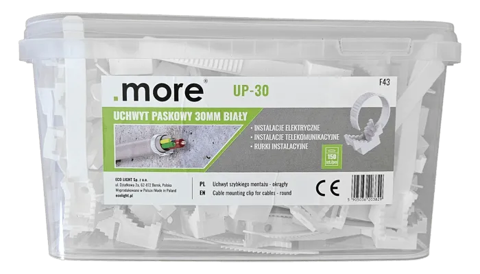 Eimer mit UP-30 Bandkabelhaltern (150 Stück) M20382 Eco Light