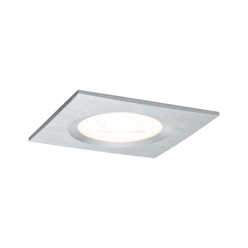 Einbauleuchte quadratisch dimmbar LED Premium EBL Nova 1x7W GU10 Aluminium IP44