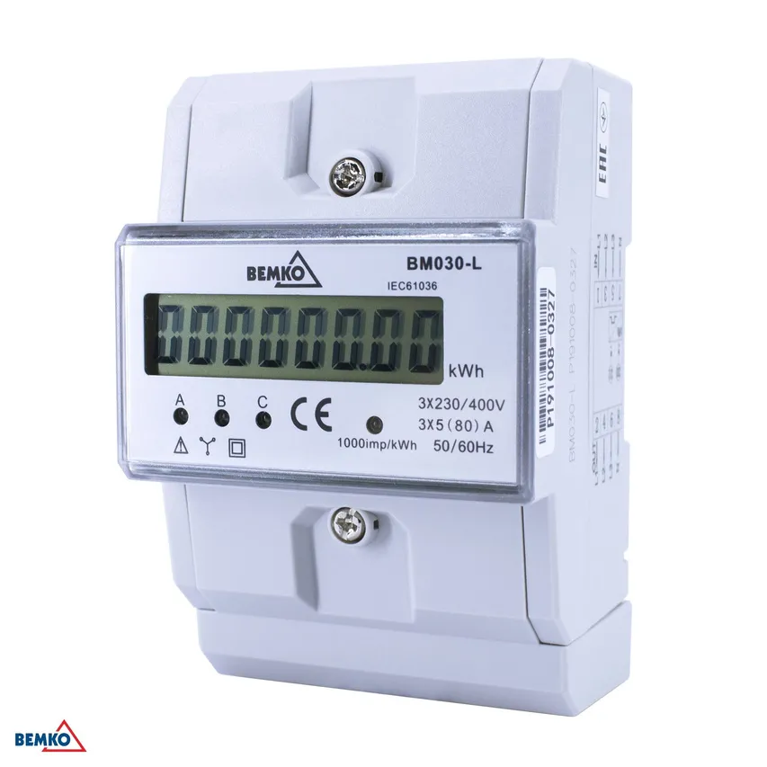 Energieanzeige 3 Phasen 5 (80) A Bemko