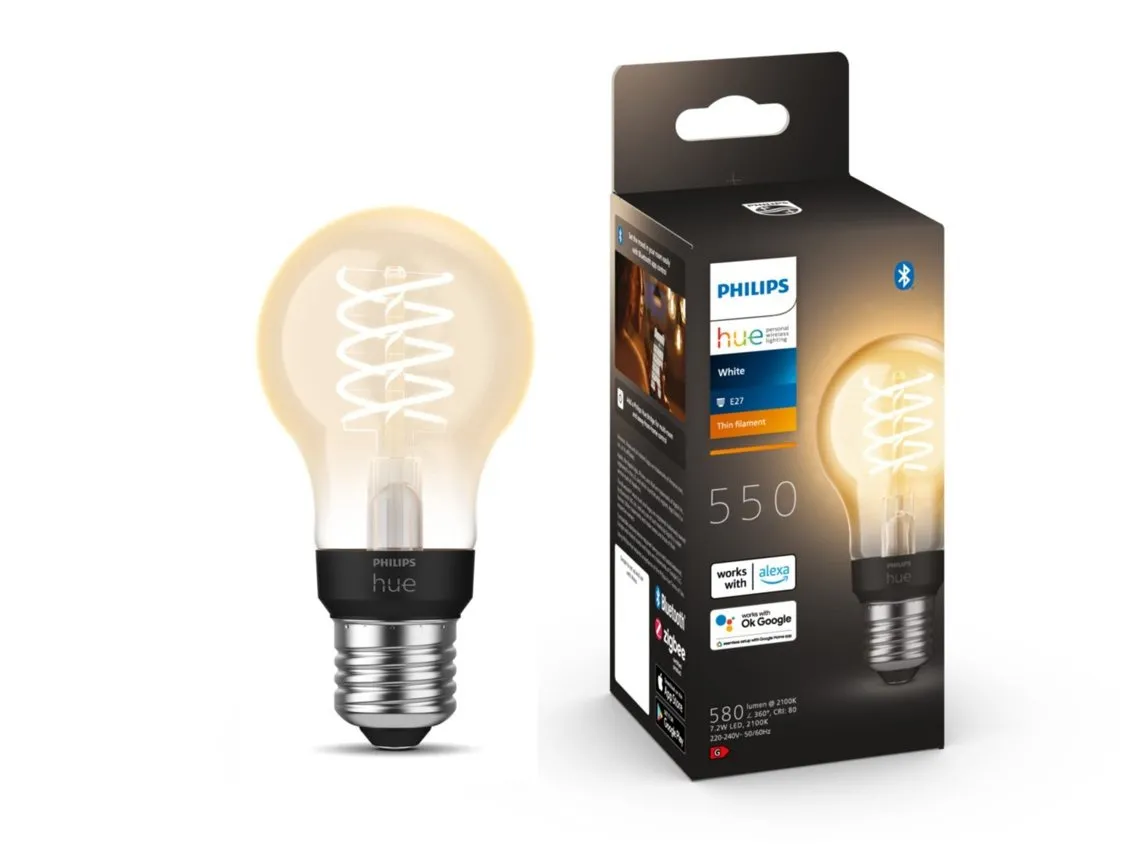 Glühbirne LED E27 A60 7W 2100K 550lm Globus Bluetooth Zigbee Philips Hue Beleuchtung
