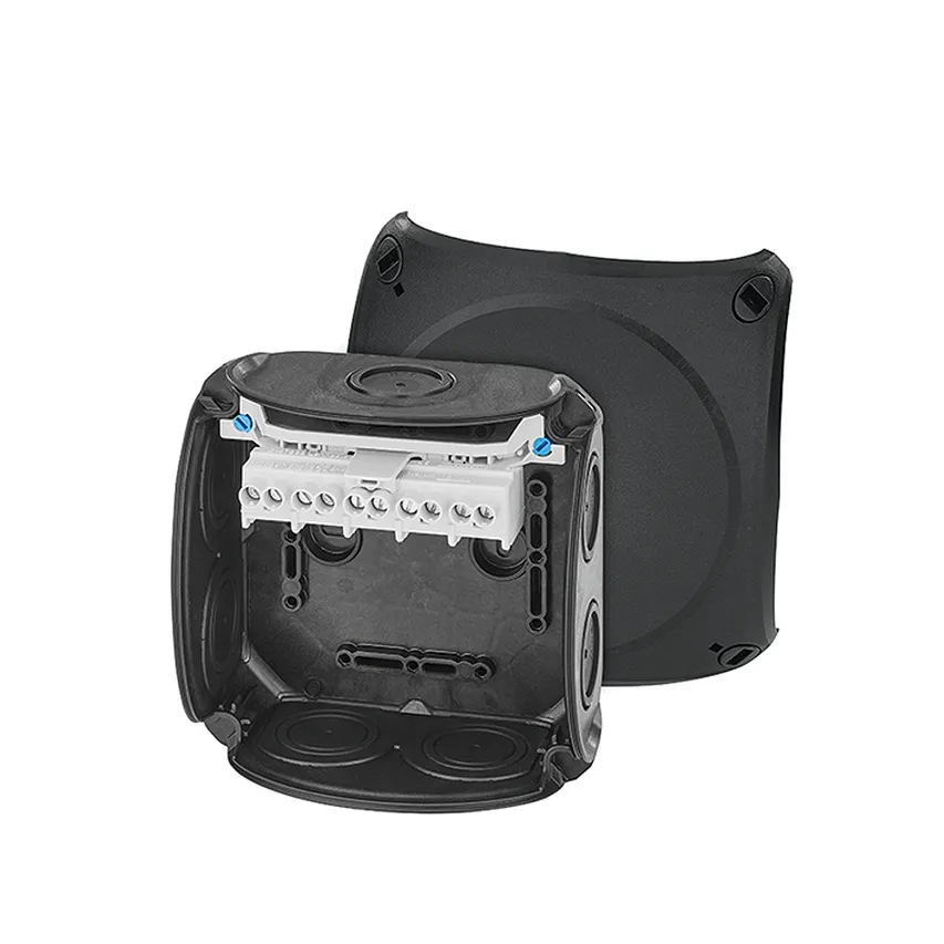 HENSEL Aufputz-Abzweigdose 130x130x77mm IP66 schwarz DK0606B