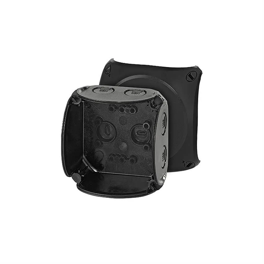 HENSEL Aufputz-Abzweigdose 93x93x62mm IP66 schwarz DK0200B