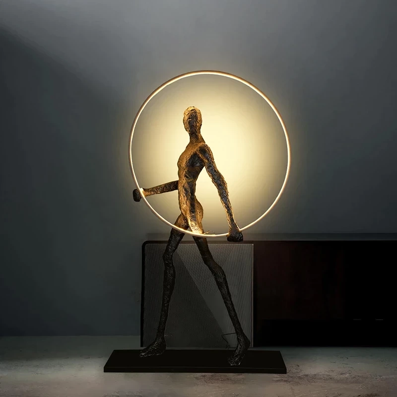 HUMAN ROUND Stehlampe aus Fiberglas