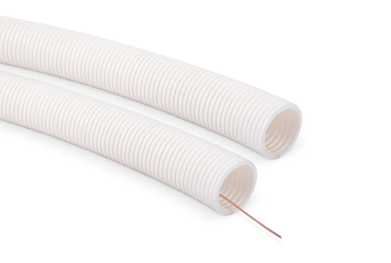 Halogenfreier gewellter Elektroinstallationsschlauch 20/16 750N 50m mit Pilot - RKSSHFP TT-Plast