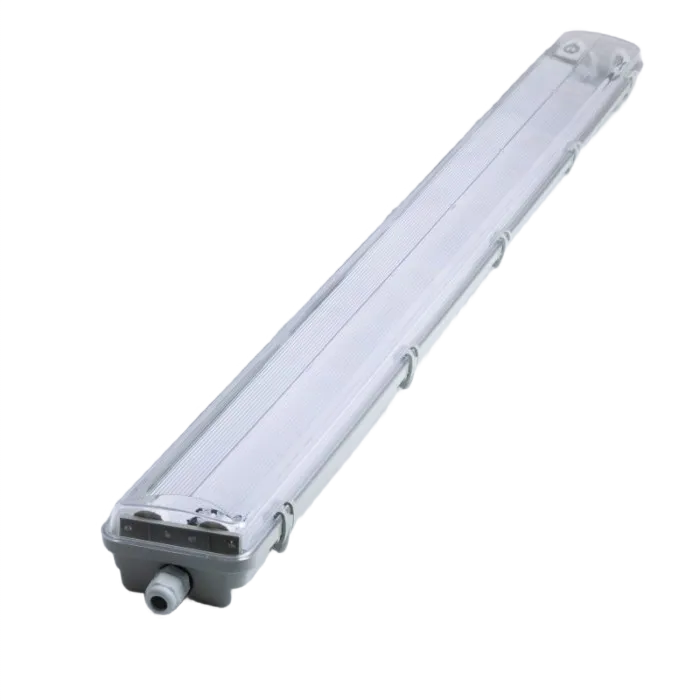 Hermetische LED-Leuchte 236 mit Reflektor für 2 LED-Leuchtstofflampen G13 1200 mm IP65 ABS/PS EC79762