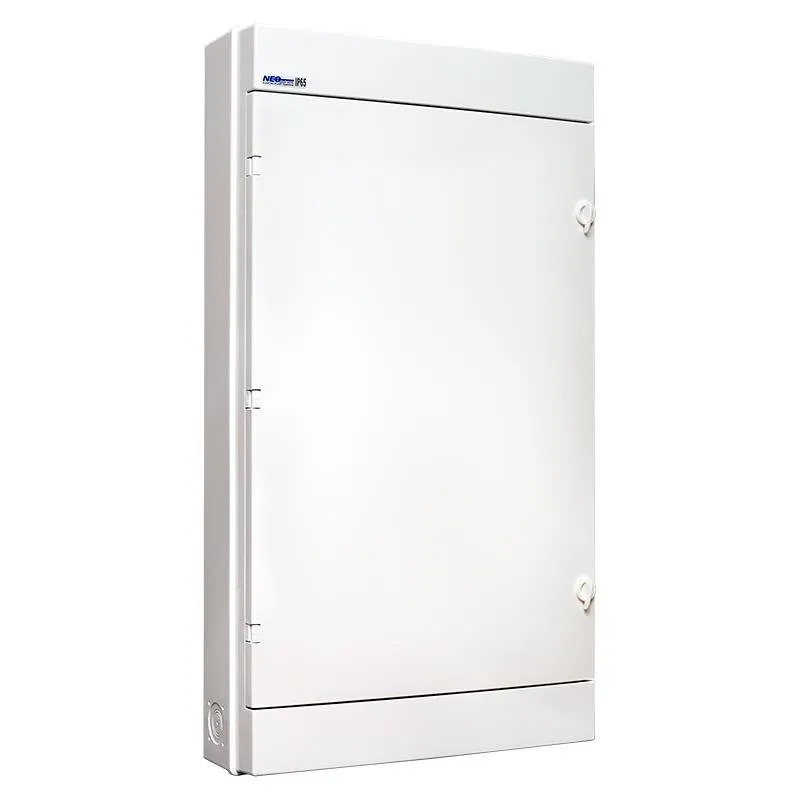 Hermetischer Aufputz-Verteilerkasten 4x18 RH-72/4B, Klemmleisten, TH35-Träger, IK07, 1000V DC, IP65 weiße Tür