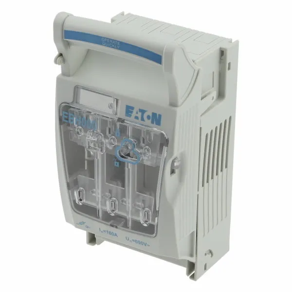 Horizontaler Sicherungs-Lasttrennschalter 3P 160A 690V AC NH000, AC21B IEC-Brückenanschlüsse S Eaton EBH000O3TS5
