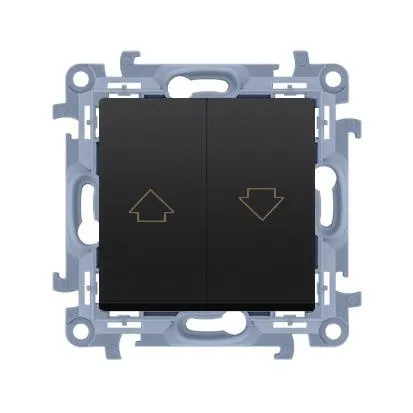 Jalousieschalter (Modul) 10A 250V matt schwarz Simon 10