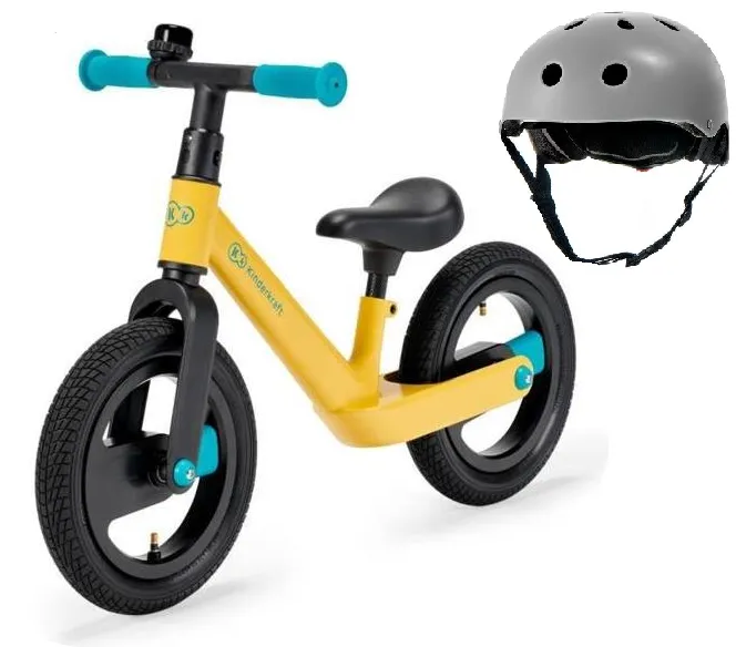 Kinderkraft GOSWIFT Laufrad Primrose Gelb + Kinderkraft Sicherheitshelm