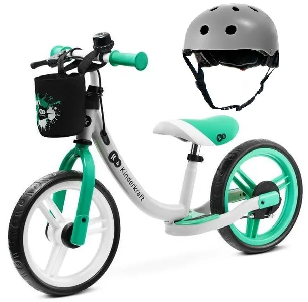 Kinderkraft Space Geländefahrrad Hellgrün + Kinderkraft Sicherheitshelm