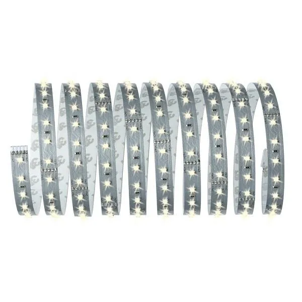 Komplettset mit Stripe LED 3m Warmweiß MaxLED 500 20W 2700K 1650lm 230/24V Silber