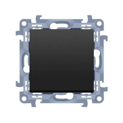 Kreuzschalter ohne Piktogramme (Modul) 10AX 250V matt schwarz Simon 10