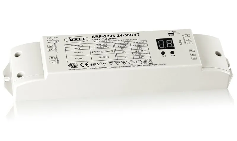 LED-Netzteil 24V 2A 50W mit DALI/PUSH-Schnittstelle