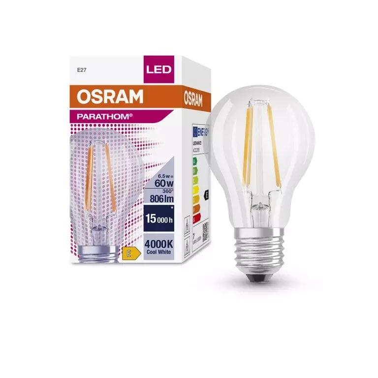 LED PARATHOM CLASSIC E27 6.5W =60W 4000K neutral 806lm Osram