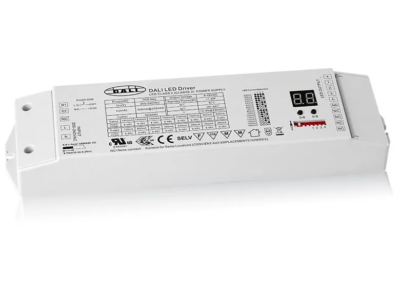 LED-Stromversorgung 250mA-1.5A 75W DALI RGBW DT8 XY