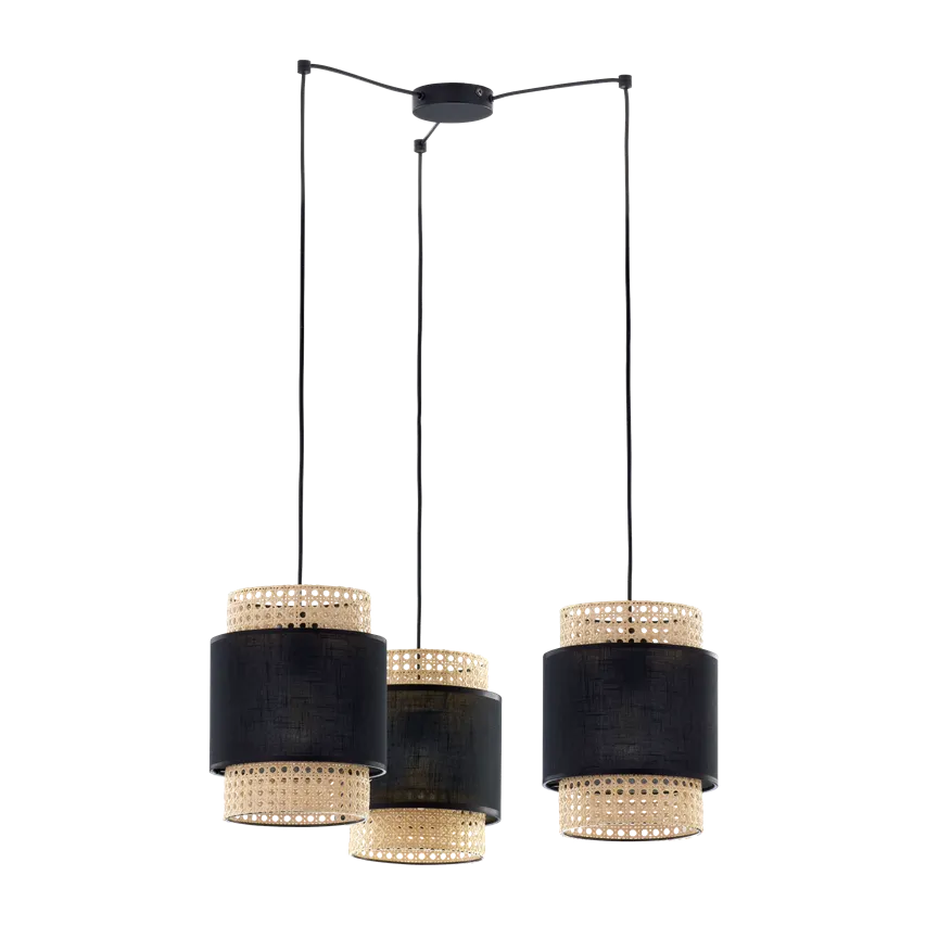 Lana 3P E27, Pendelleuchte, max. 60W, schwarz