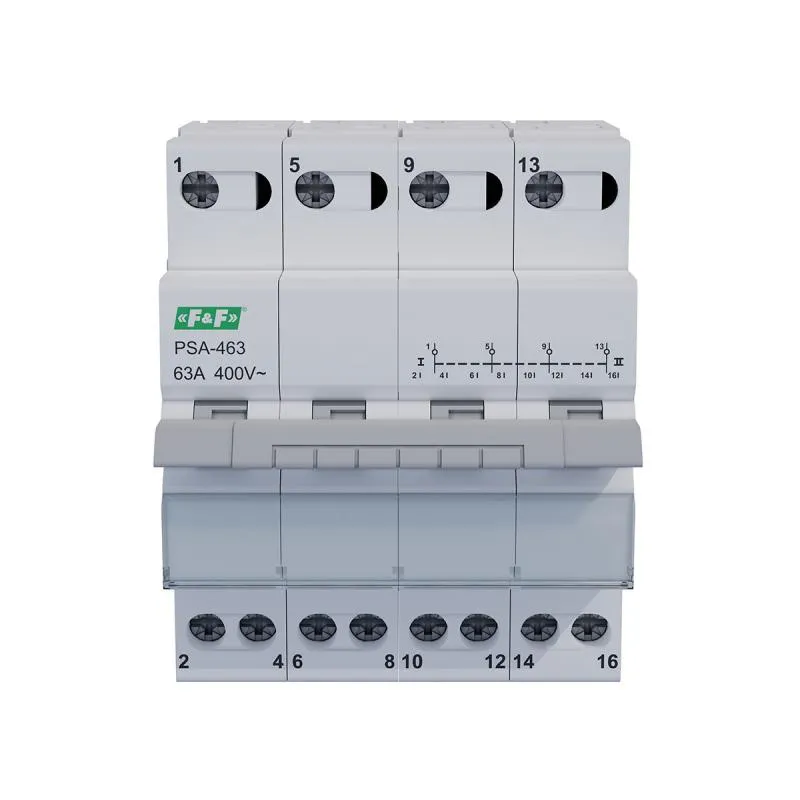 Lastumschalter 4-polig Netz-Aggregat 63A Installationsschalter PSA-463 F&F