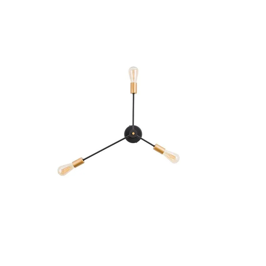 MILL III E27 Deckenleuchte schwarz, Messing Nowodvorski 9136