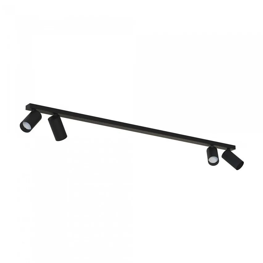 MONO IV BLACK Deckenleiste für Aufputzmontage 4xGU10 Schwarz IP20 220-230V 10W