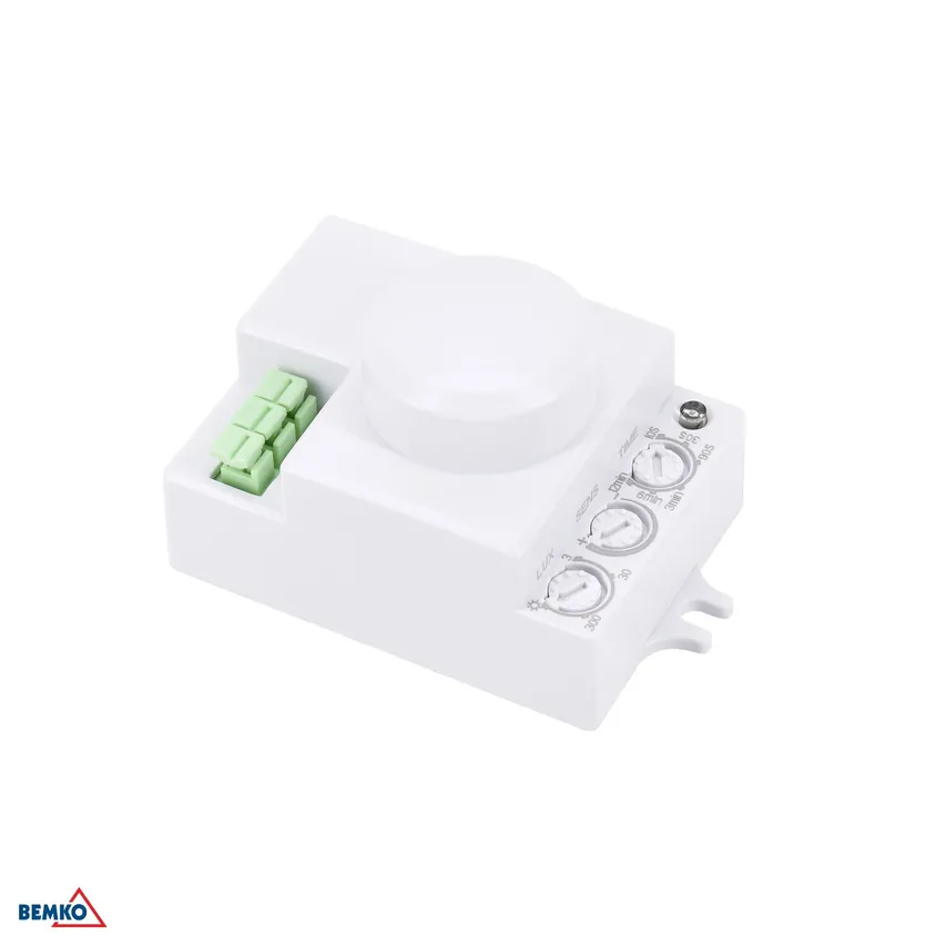 Mikrowellensensor 1200W 360* IP20 rechteckig weiß mini Bemko