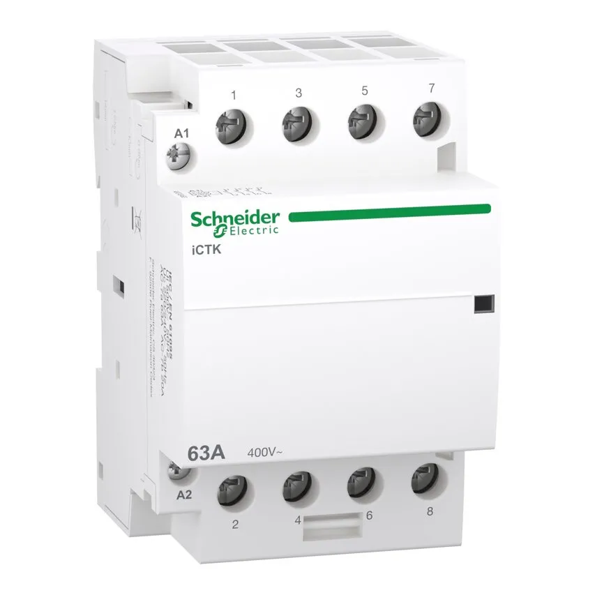 Modulares Schütz, Acti9 iCTK50-63-40-230 63A 4NO 50Hz 220/240 VAC, nicht nachrüstbar mit Hilfskontakten Schneider Electric A9C40463