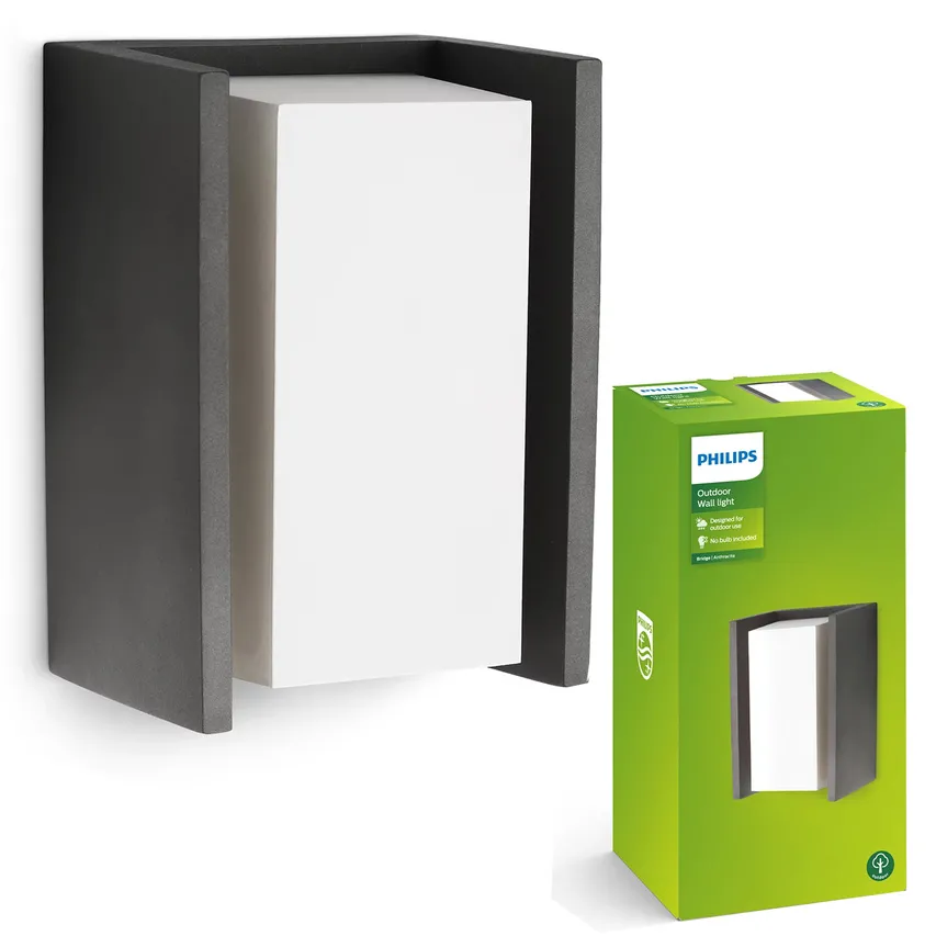 MyGarden BRIDGE anthrazit E27 IP44 Garten-Wandleuchte Philips