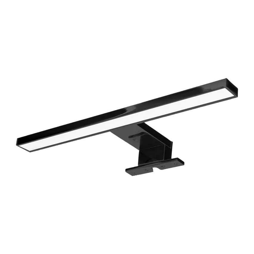 NORTES LED 18W, Lampe über Spiegel, 1600lm, 4000K, Länge 100 cm, Aluminium, schwarz