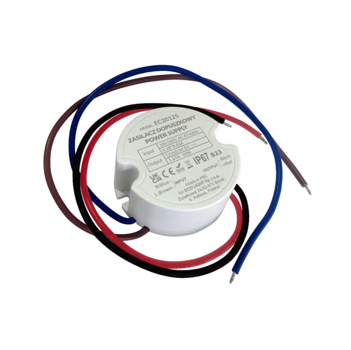Netzgerät für Box fi60 1,67A 20W 12V IP67 50x50x22