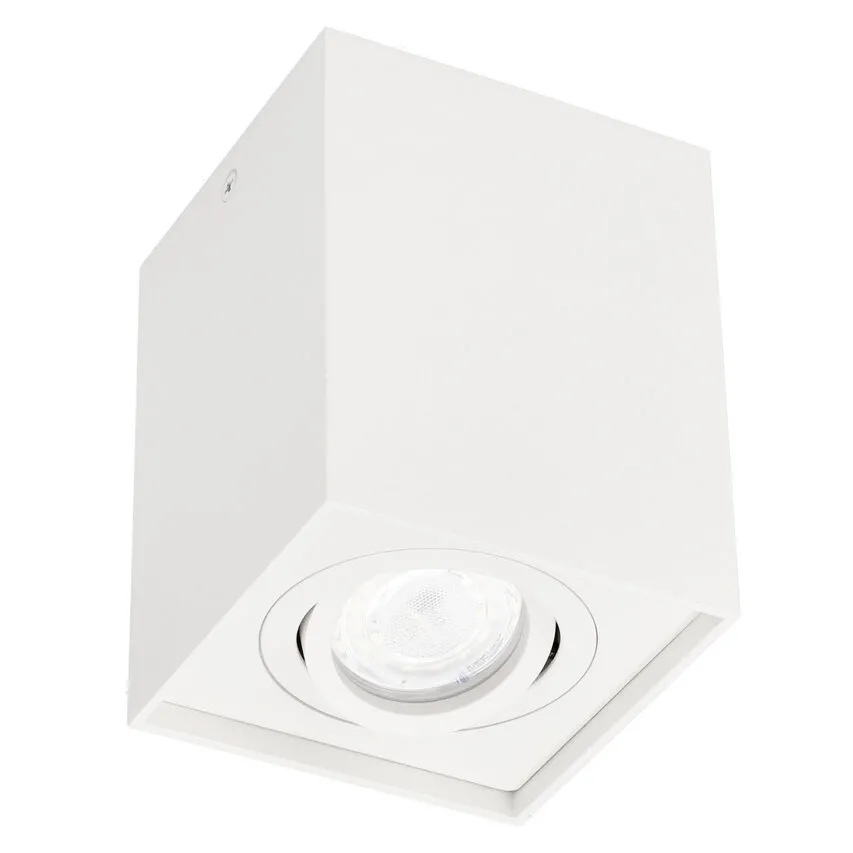 PALLAD 1 Weißer quadratischer GU10-Deckenstrahler weiß EDO777109 EDO Solutions