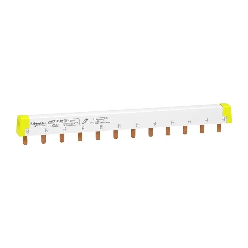 Phasenschiene Steg A9XPH312 100A 3-polig 12 Module