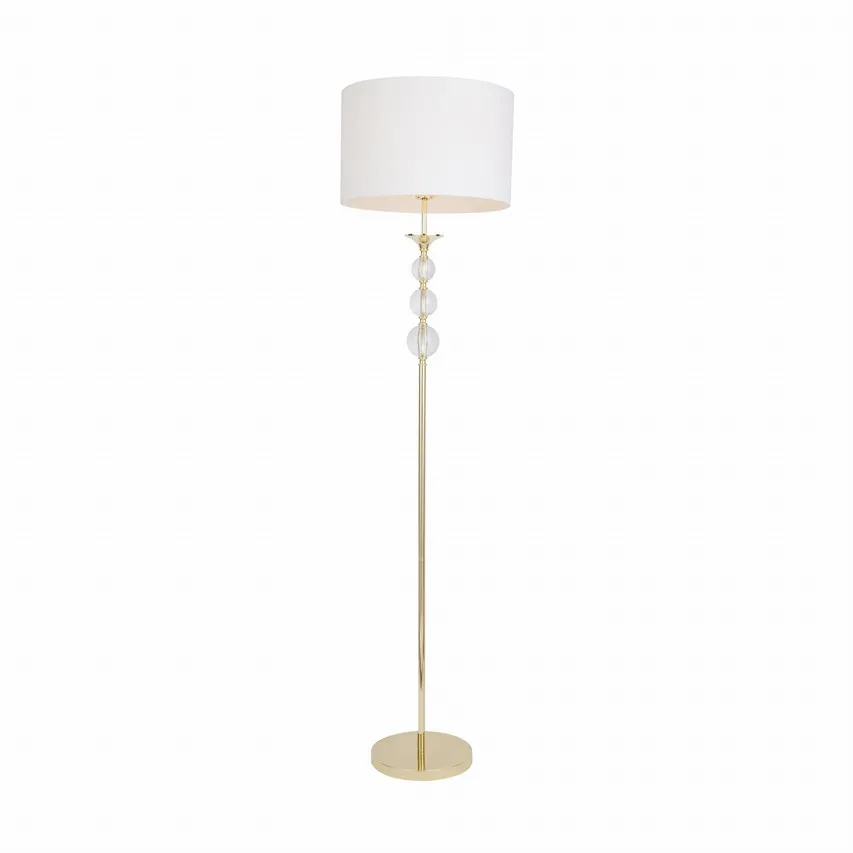 REA Stehleuchte 1xE27 MAX 60W weiß/gold RLL93163-1GW