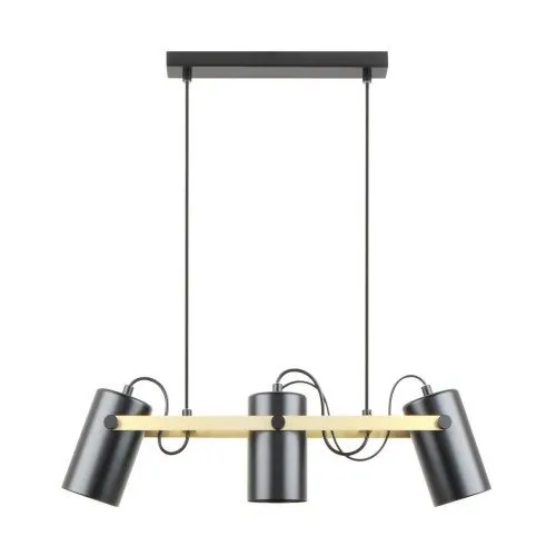 RESI Hängeleuchte Schwarz/Gold 3x E27 max A8162-3A Zuma Line