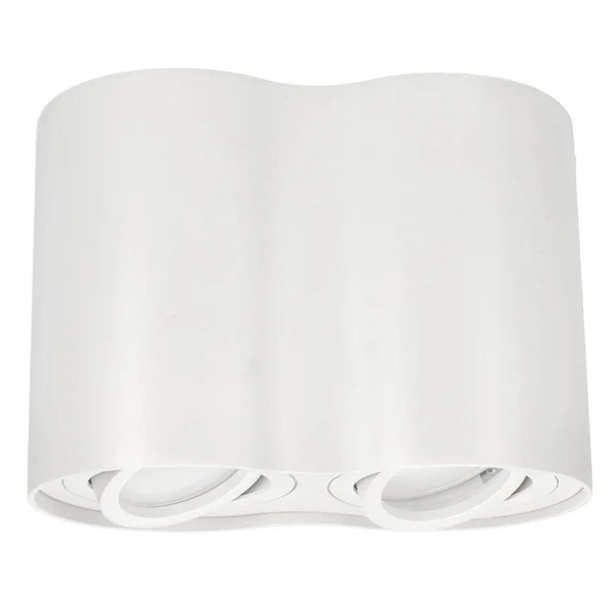 SKAND 2 Weiß 2xGU10 IP20 runder weißer Doppel-Deckenstrahler EDO777105 Edo Solutions