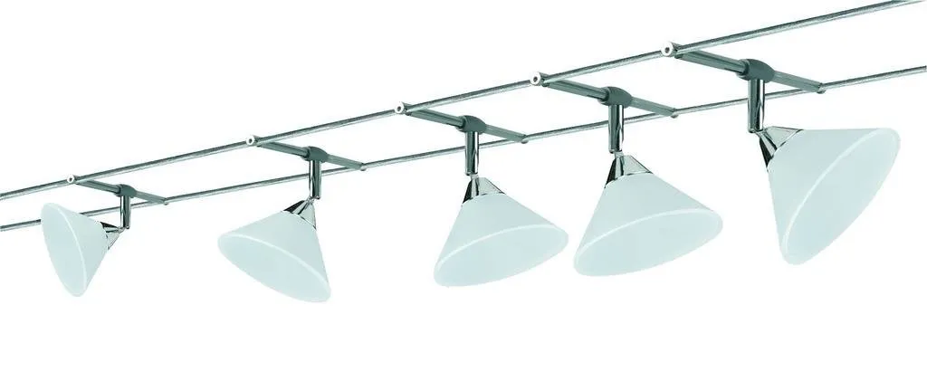 Seilsystem Colmar 5xGU4 Chrom matt 12V