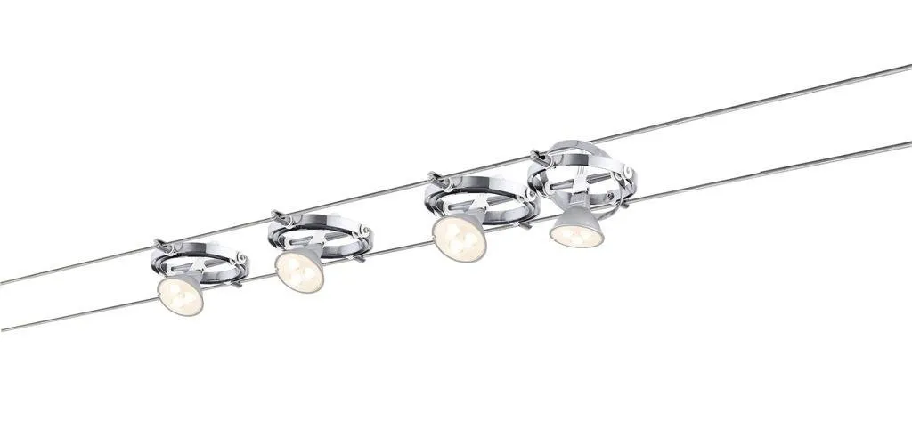 Seilsystem LED Cardan 4x4W Chrom matt 12V